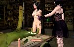Innocent sex slave worship huge green hentai cock